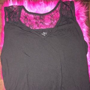 Black lace Ann Taylor Loft tank top